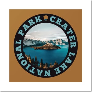 Crater Lake National Park circle Posters and Art